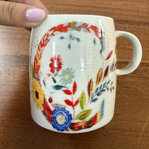 Anthropologie Starla Halfmann Petal Floral Palette C Mug